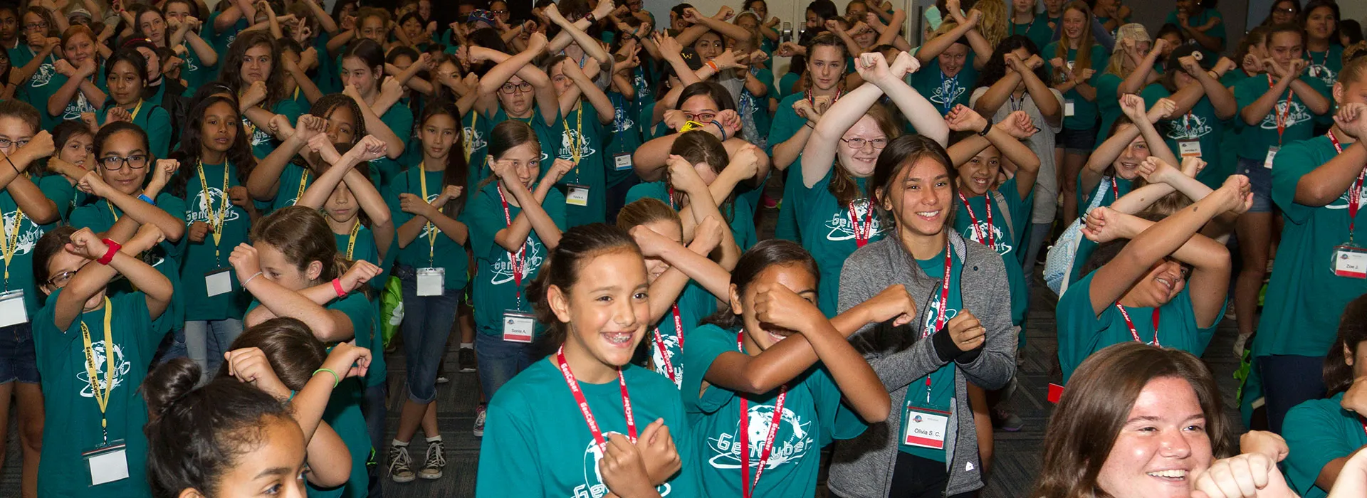 Girl scouts at the GenCyber summer camp.